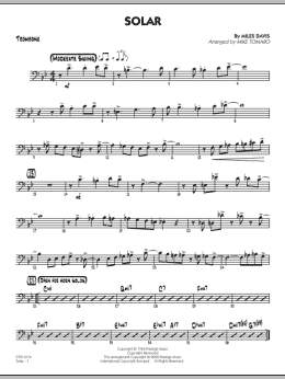 page one of Solar - Trombone (Jazz Ensemble)