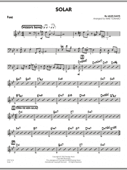page one of Solar - Piano (Jazz Ensemble)