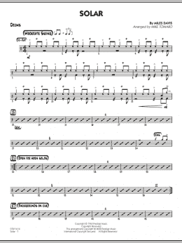 page one of Solar - Drums (Jazz Ensemble)