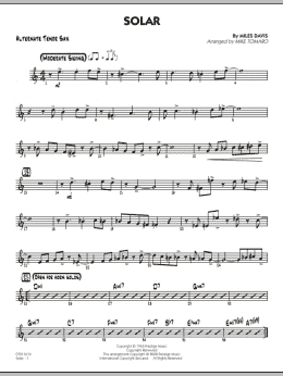 page one of Solar - Alternate Tenor Sax (Jazz Ensemble)