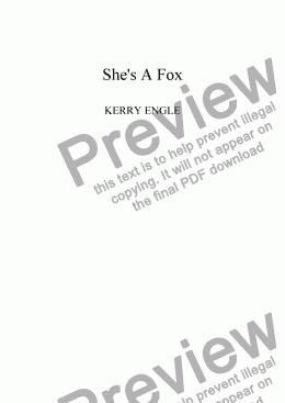 page one of She's A Fox