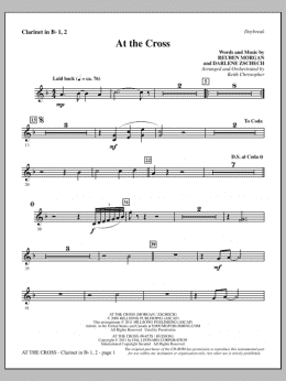 page one of At The Cross - Bb Clarinet 1 & 2 (Choir Instrumental Pak)