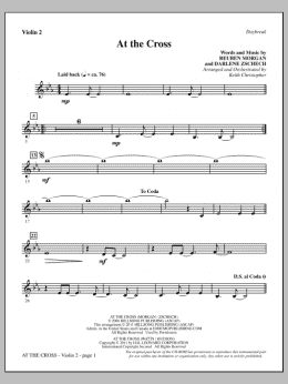 page one of At The Cross - Violin 2 (Choir Instrumental Pak)