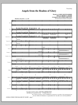 page one of Angels From The Realms Of Glory - Full Score (Choir Instrumental Pak)