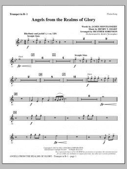 page one of Angels From The Realms Of Glory - Bb Trumpet 1 (Choir Instrumental Pak)