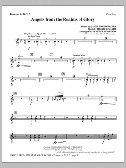 page one of Angels From The Realms Of Glory - Bb Trumpet 2,3 (Choir Instrumental Pak)
