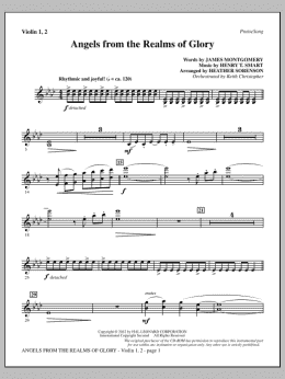 page one of Angels From The Realms Of Glory - Violin 1, 2 (Choir Instrumental Pak)
