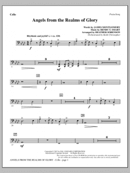 page one of Angels From The Realms Of Glory - Cello (Choir Instrumental Pak)