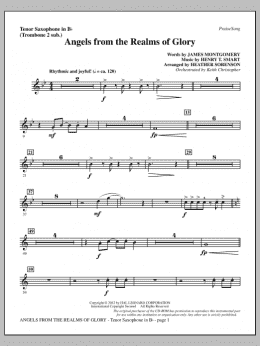 page one of Angels From The Realms Of Glory - Tenor Sax (sub. Tbn 2) (Choir Instrumental Pak)