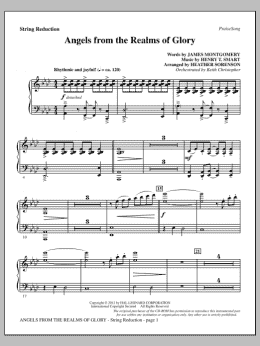 page one of Angels From The Realms Of Glory - Keyboard String Reduction (Choir Instrumental Pak)
