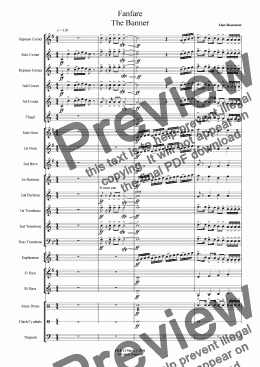 page one of The Banner - Fanfare (Brass Band)