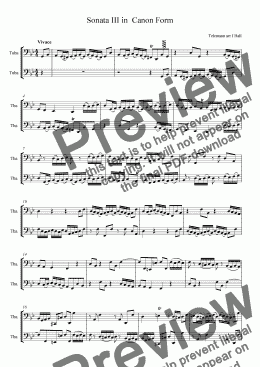 page one of Canonic Sonata