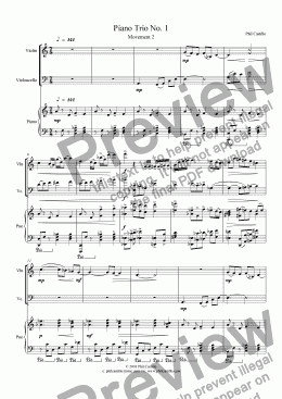 page one of Piano Trio No. 1 - Movement 2