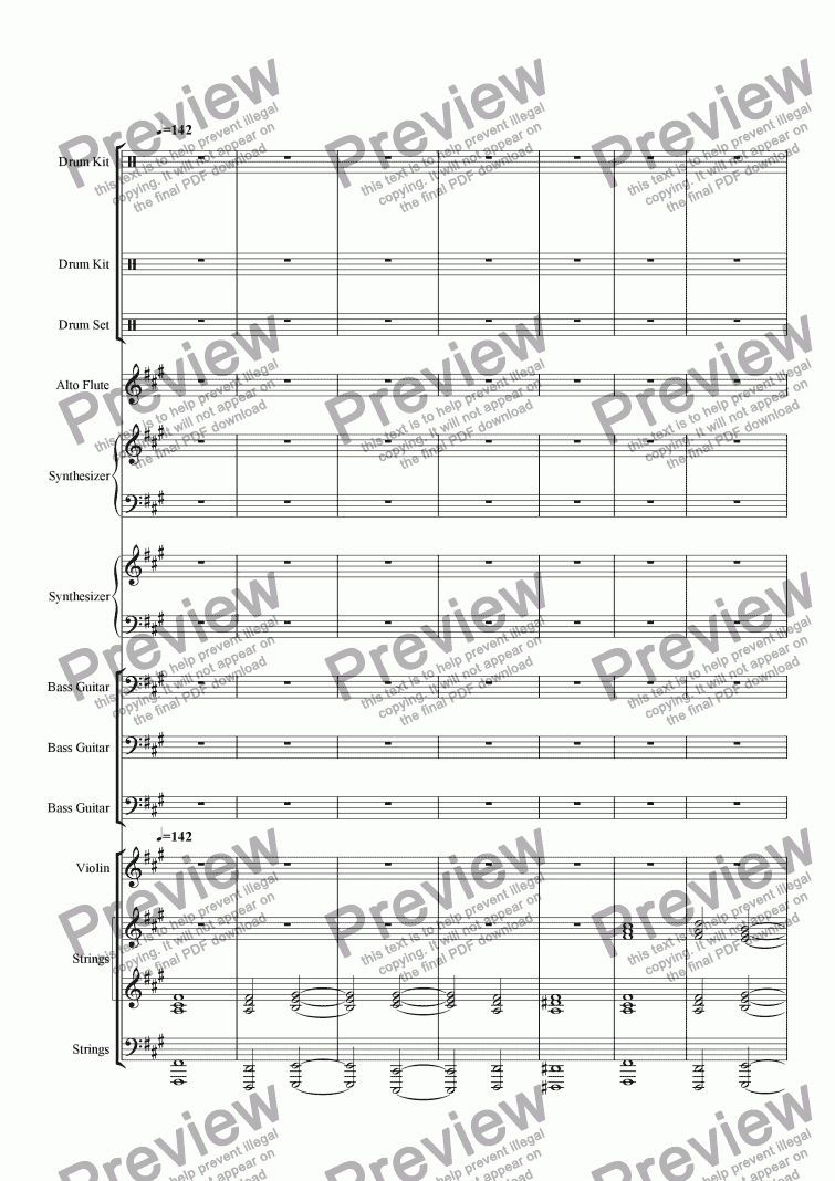 page one of Symphonie Fantastique Suite No. 11 "Orlicity"