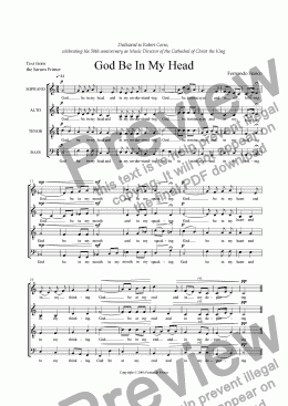 page one of God Be In My Head