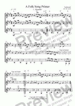 page one of A Folk Song Primer (Trio)