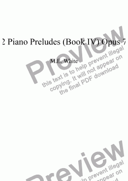 page one of 12 Piano Preludes (Book IV) Opus 77