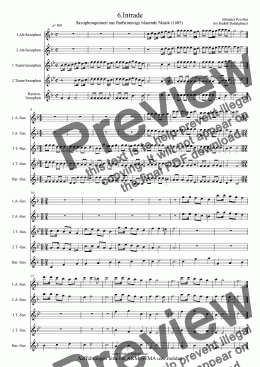 page one of 6. Intrade  Saxophonquintett