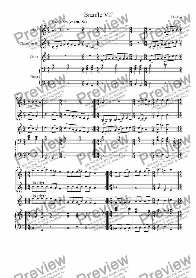 page one of Bran&#383;le Vif