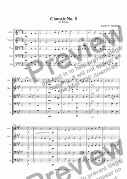 page one of Chorale No. 5 in A Major