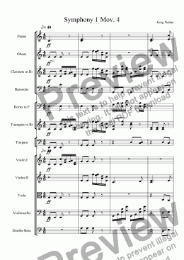 page one of Symphony in  C  IV