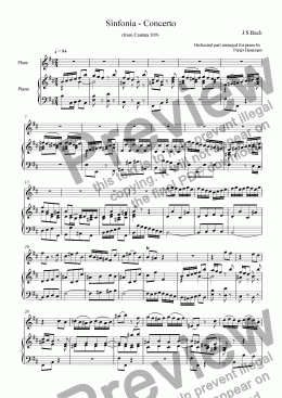 page one of Sinfonia-Concerto for flute and piano in b minor