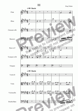 page one of Symphony in C III