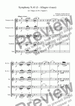 page one of Symphony N.41 (I - Allegro vivace)