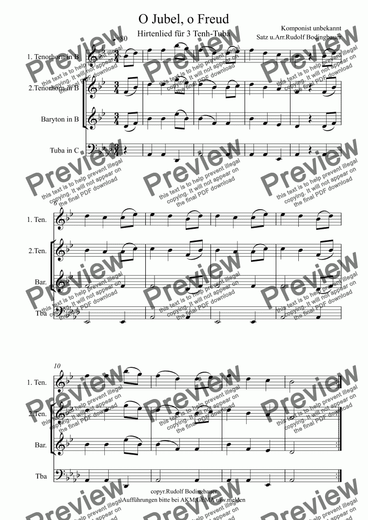 page one of O Jubel, oFreud  3 Tenh-Tuba