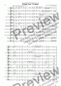 page one of Prelude from 'Te Deum'