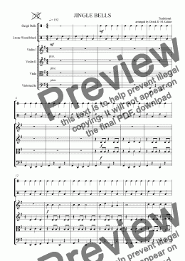 page one of JINGLE BELLS (for String Orchestra)