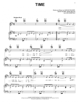 page one of Time (Piano, Vocal & Guitar Chords (Right-Hand Melody))