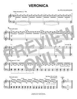 page one of Veronica (Piano Solo)