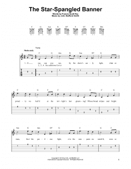page one of The Star-Spangled Banner (Easy Guitar Tab)