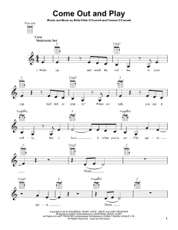 page one of come out and play (Ukulele)