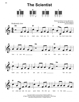 page one of The Scientist (Super Easy Piano)