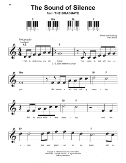 page one of The Sound Of Silence (Super Easy Piano)