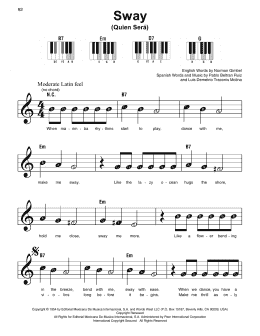 page one of Sway (Quien Sera) (Super Easy Piano)