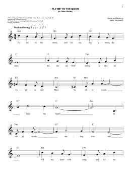 page one of Fly Me To The Moon (In Other Words) (Easy Lead Sheet / Fake Book)