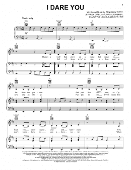 page one of I Dare You (Piano, Vocal & Guitar Chords (Right-Hand Melody))