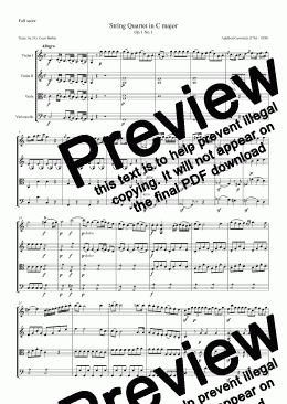page one of Gyrowetz - String Quartet in C major