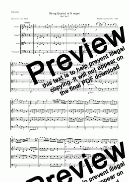 page one of Gyrowetz - String Quartet in G major