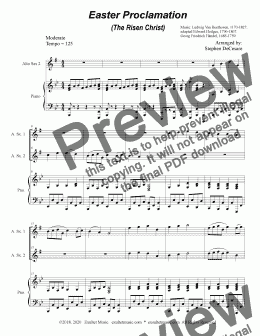 page one of Easter Proclamation (The Risen Christ) (Duet for Alto Saxophone)