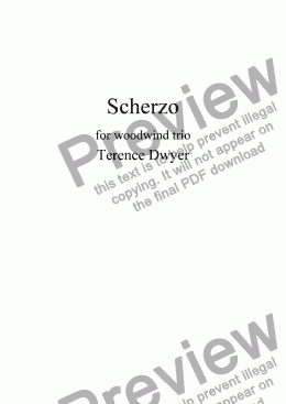page one of Scherzo for Woodwind Trio