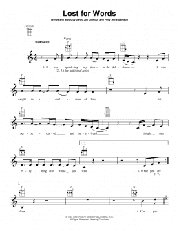 page one of Lost For Words (Ukulele)