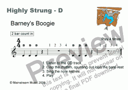 page one of Highly Strung - Barney's Boogie