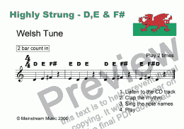 page one of Highly Strung - Welsh Tune