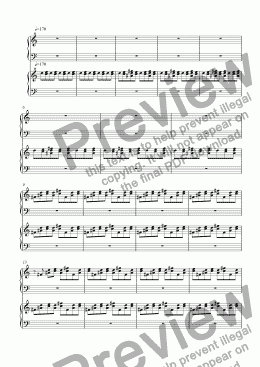 page one of Whole Tone Piano duet