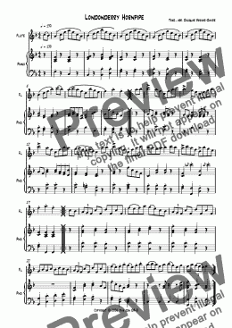 page one of Hornpipe: Londonderry hornpipe (for flute and piano)