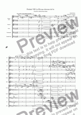page one of Piano Preludes Book 1: 8. La fille aux cheveux de lin (The girl with flaxen hair)